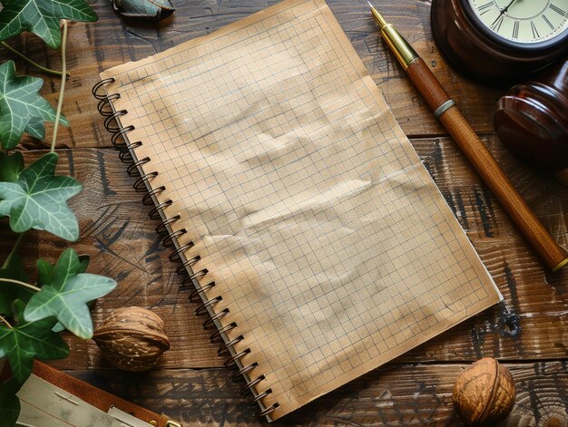 Una vieja página en blanco para escribir papel