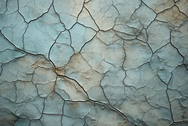 una vieja pared de hormigón se está rompiendo bajo la corriente del agua en el estilo de venas de resina estriadas