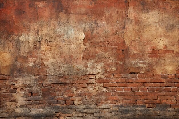 Vieja pared de ladrillo y suelo de hormigón para el fondo de tono vintage