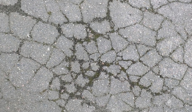 Vieja textura de asfalto. Fondo de carretera agrietada