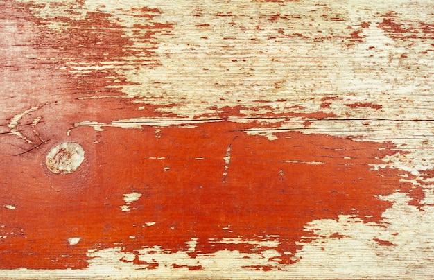 Vieja textura de madera pintada de rojo