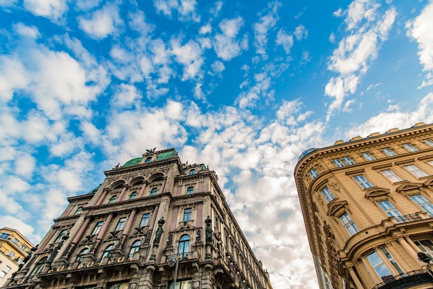 Foto viejas casas austriacas en viena, austria