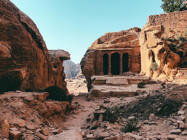 Foto viejas ruinas contra el cielo