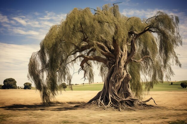 viejo árbol en el parque generativo Ai