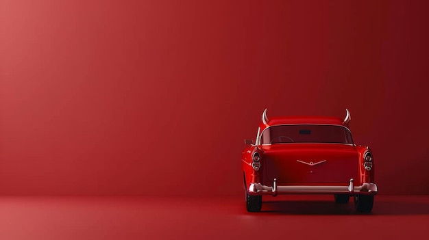 El viejo coche rojo del diablo.