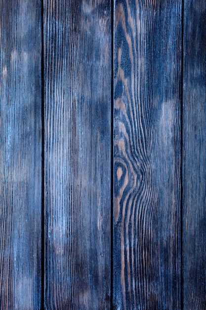 Viejo fondo de madera pintado de azul lamentable vacío para el diseño