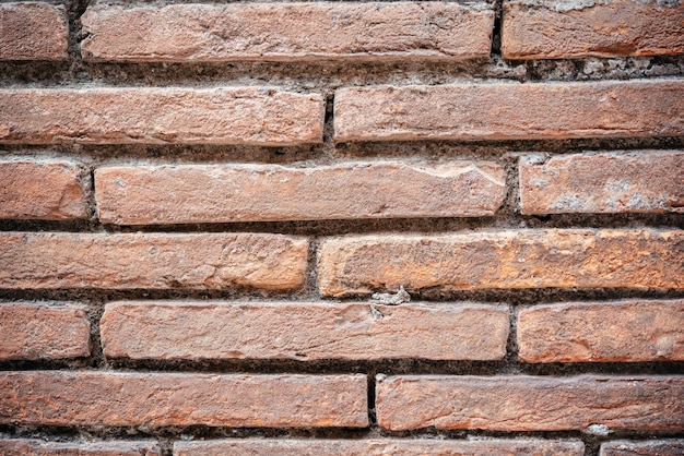 Un viejo fondo de pared de ladrillo rojo