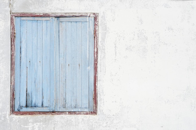 Viejo Fondo De Ventana De Piso De Cemento Azul