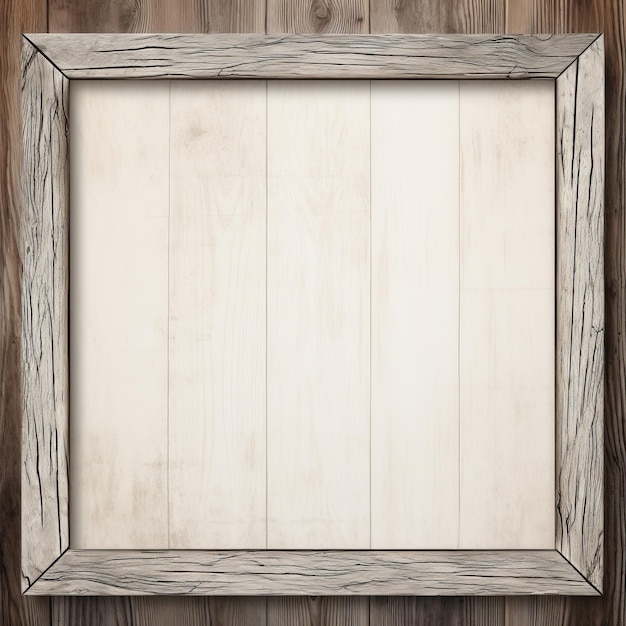 Foto viejo marco de madera en una pared de madera