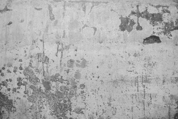 Foto viejo muro de hormigón en color blanco y negro muro de cemento pared rota textura de fondo