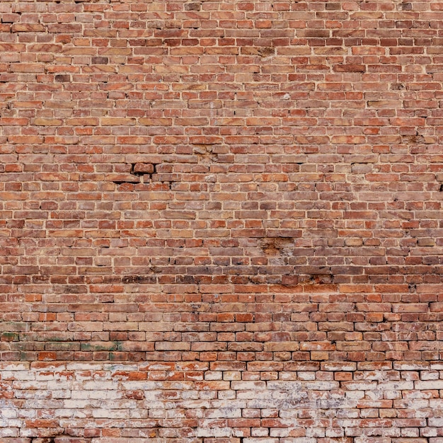 Viejo muro de ladrillo con fondo de ladrillos blancos y rojos textura de pared de ladrillo vintage