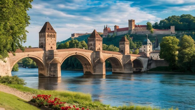 Foto el viejo puente de heidelberg