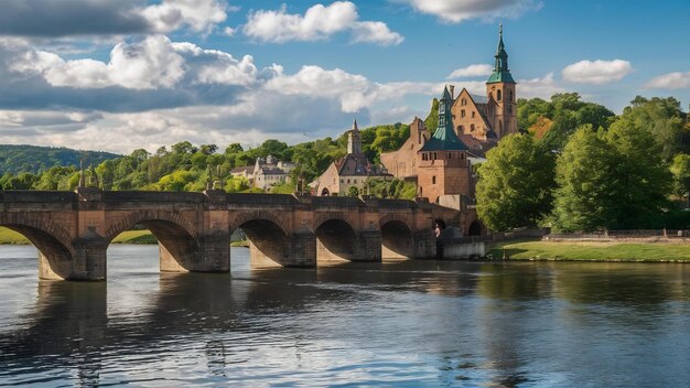 Foto el viejo puente de heidelberg