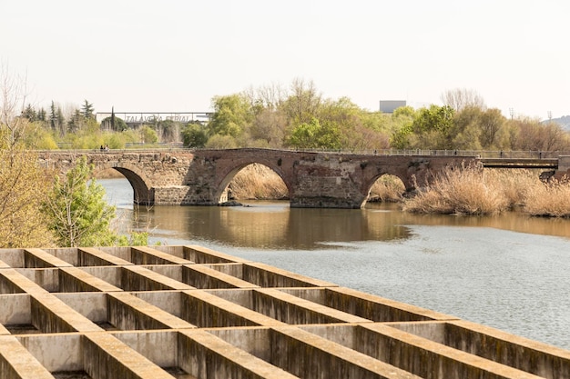 Viejo puente en Talavera de la Reina sobre el río Tajo Toledo España