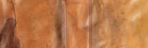Viejo rayado desgastado fondo y textura de cuero naranja
