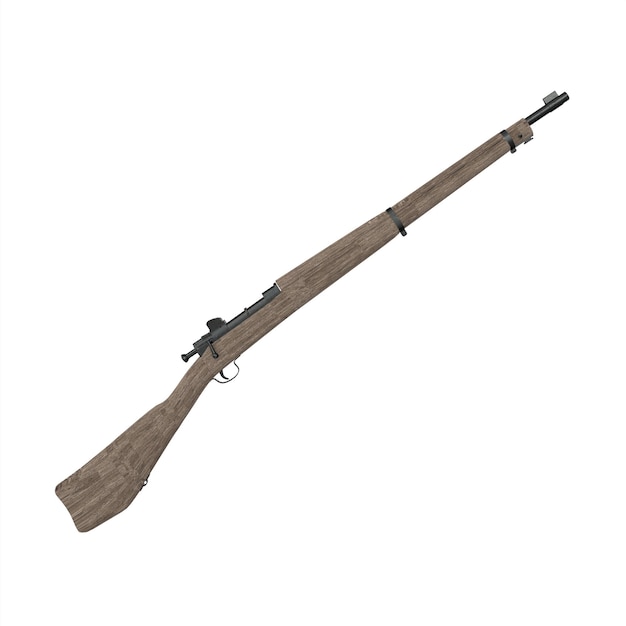 Viejo rifle modelado 3d