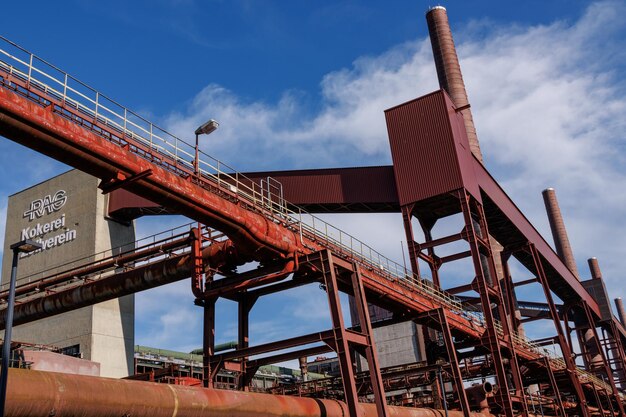 viejos edificios industriales en el área alemana del Ruhr