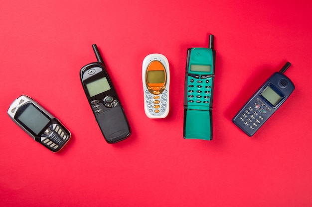 Viejos teléfonos móviles
