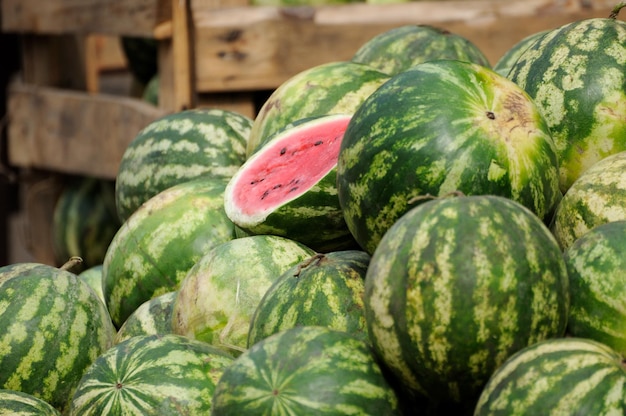 Viel reife Wassermelone