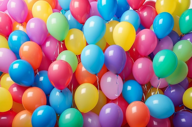 Viele bunte Ballons als Hintergrund