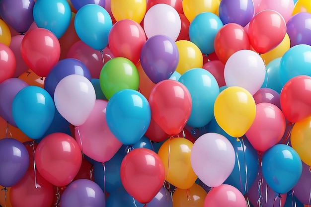 Viele bunte Ballons als Hintergrund