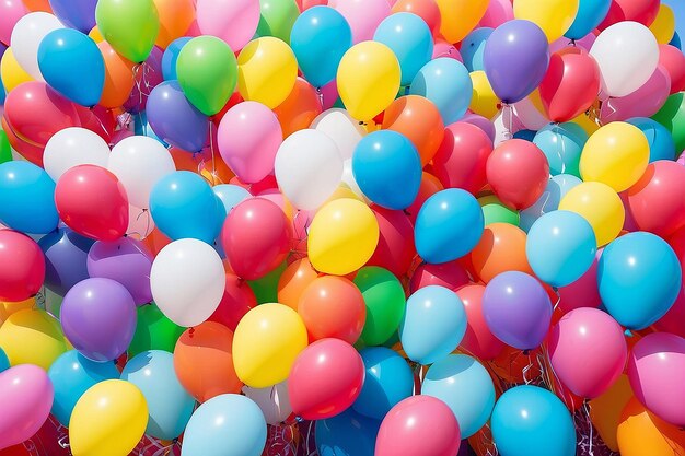 Viele bunte Ballons als Hintergrund