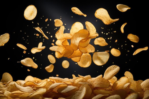 Viele Chips, einige fallen herunter