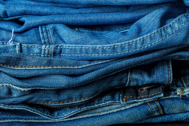 Viele verschiedene Blue Jeans Blue Jeans