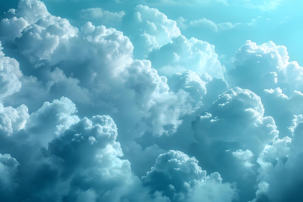 Viele Wolken füllen den Himmel Generative KI