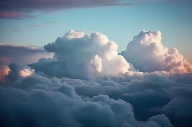 Viele Wolken über dem Himmelshintergrund