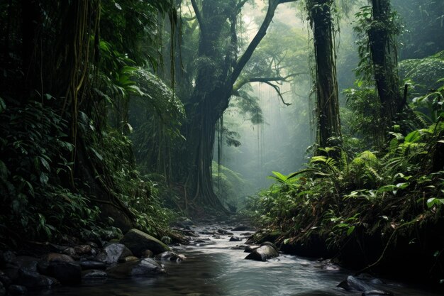 Vielfältige tropische Regenwälder Erzeugen Ai
