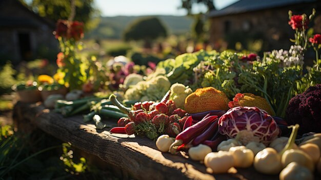 Foto vielfalt an bio-gemüse