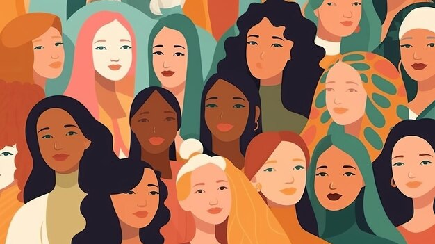 Vielfalt Mehrethnische Frauen Frauen verschiedener Kultur und verschiedener Länder