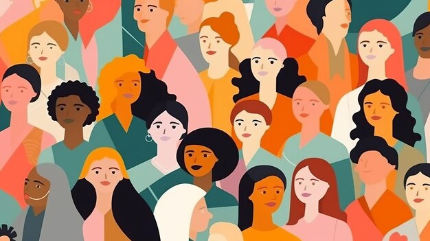 Vielfalt Mehrethnische Frauen Frauen verschiedener Kultur und verschiedener Länder