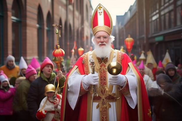 Foto vielfalt und farbe feiern eine sinterklaas-feier