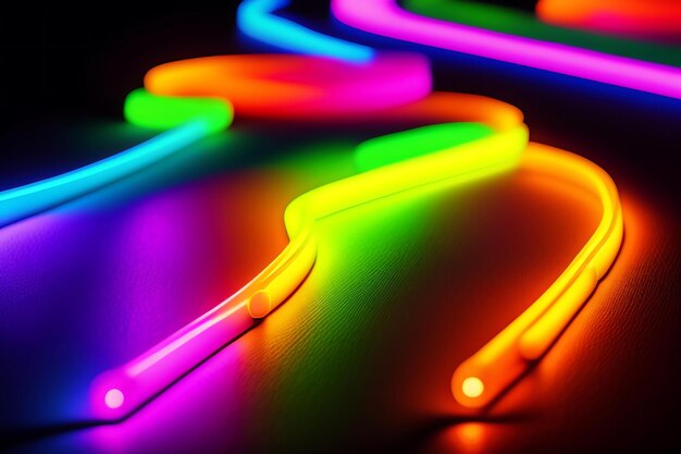 Vielfarbige Neon-LED-Linien