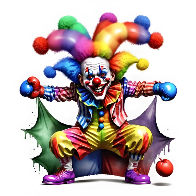 Foto vielfarbiger lustiger clown-clipart