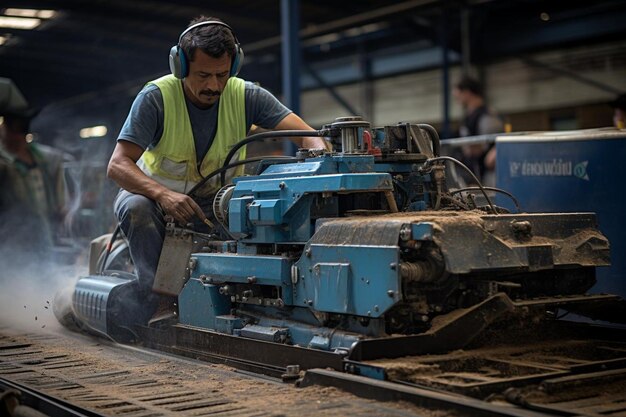 Foto vielseitige kaltplanermaschine im einsatz