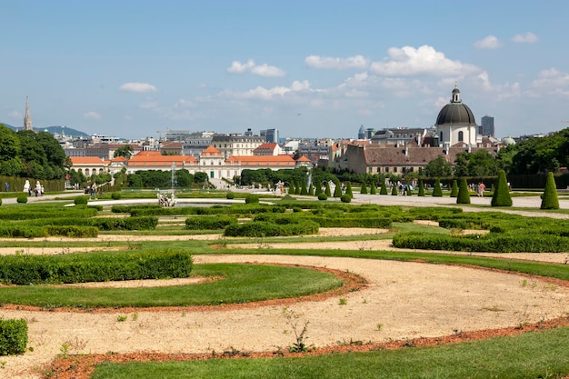 Viena Austria Junio 15 2023 Vista de los Jardines Belvedere en Viena