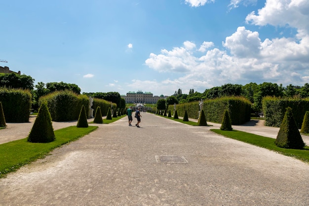 Viena Áustria 15 de junho de 2023 Vista dos Jardins do Belvedere em Viena