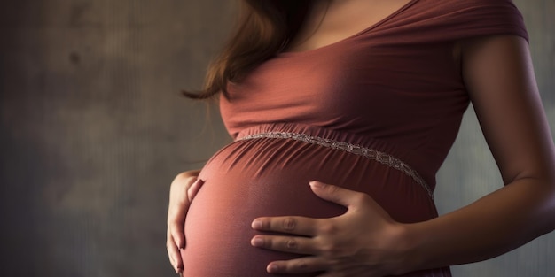 Vientre de una mujer embarazada