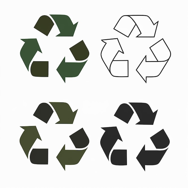 Foto vier recycling-symbole