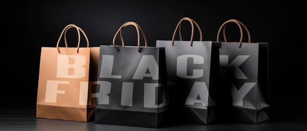 Viernes negro bolsos de compras