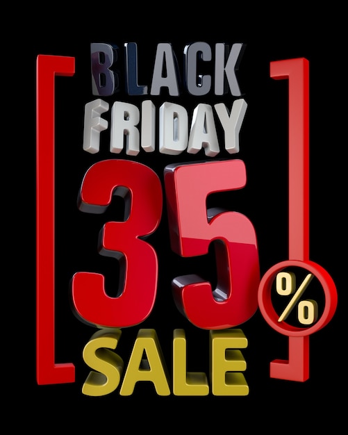 VIERNES NEGRO VENTA XX% VENTAS palabra sobre fondo negro ilustración 3D rendering.