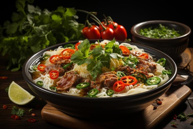 Vietnamés Pho Una experiencia gastronómica Mejor fotografía de fideos pho