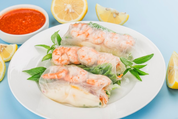 Vietnamese FoodFresh Spring Roll mit Garnelen