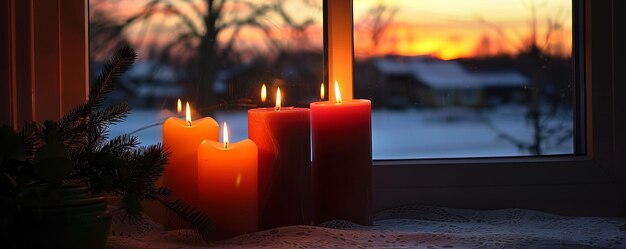 Vigilância de velas do solstício de inverno A luz da noite mais longa esperada