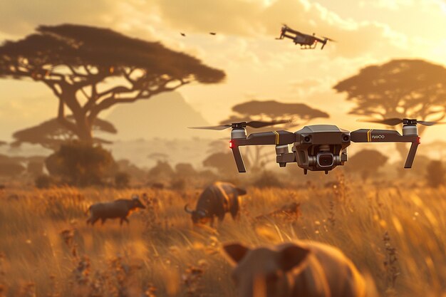 Vigilância por drones para a conservação da vida selvagem