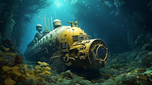Foto vigilancia submarina de alta definición imagen fotográfica creativa