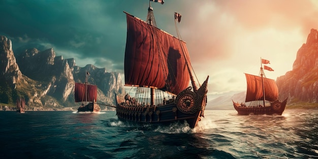 Vikings seus navios e famosas campanhas vikings